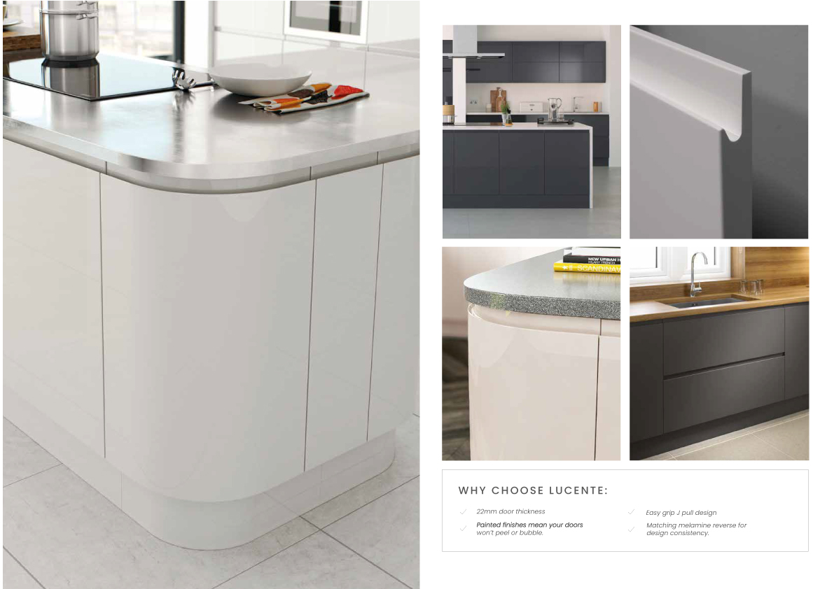  J Pull handless kitchen door design Kitchen by Klass Kitchens of Cannock